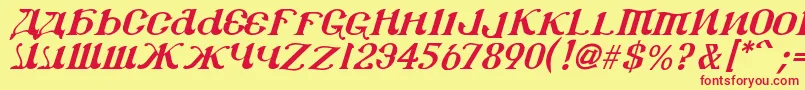 Csar2i Font – Red Fonts on Yellow Background