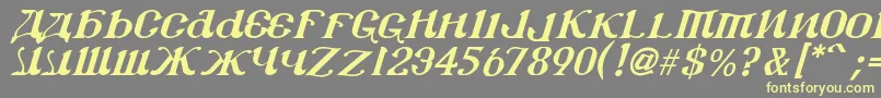 Csar2i Font – Yellow Fonts on Gray Background