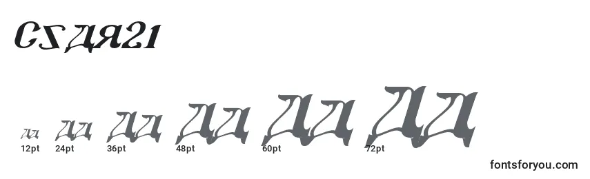 Csar2i Font Sizes