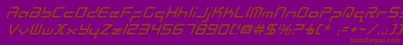 RadioSpaceItalic Font – Brown Fonts on Purple Background