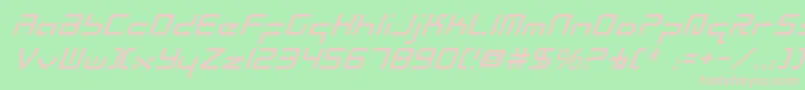 RadioSpaceItalic Font – Pink Fonts on Green Background