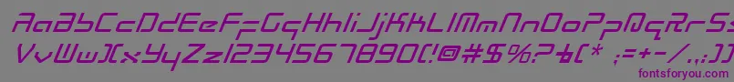 RadioSpaceItalic Font – Purple Fonts on Gray Background