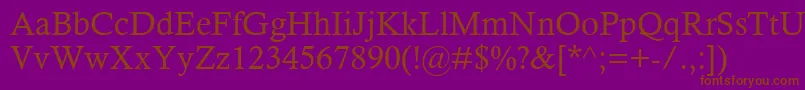 CalistoMt Font – Brown Fonts on Purple Background