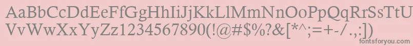 CalistoMt Font – Gray Fonts on Pink Background