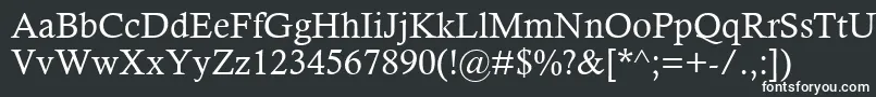 CalistoMt Font – White Fonts on Black Background