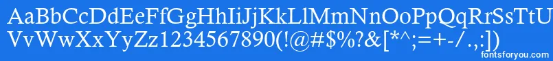 CalistoMt Font – White Fonts on Blue Background