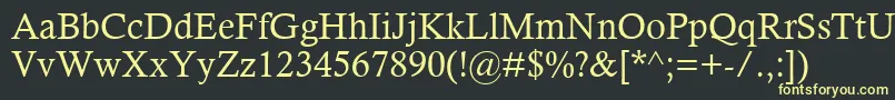 CalistoMt Font – Yellow Fonts on Black Background