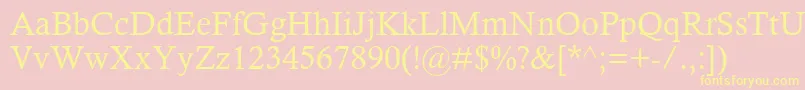 CalistoMt Font – Yellow Fonts on Pink Background
