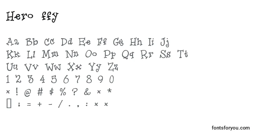 Fuente Hero ffy - alfabeto, números, caracteres especiales