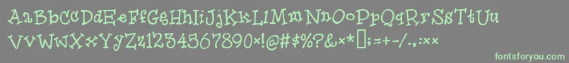 Hero ffy Font – Green Fonts on Gray Background
