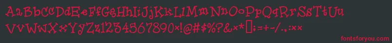 Hero ffy Font – Red Fonts on Black Background