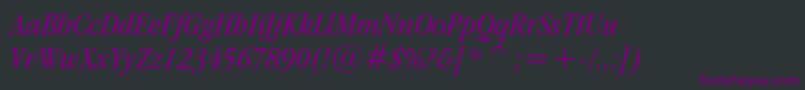 Garamnci Font – Purple Fonts on Black Background