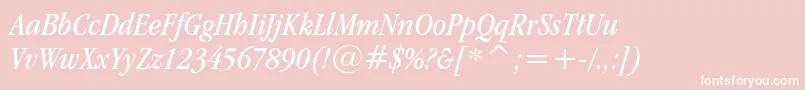 Garamnci Font – White Fonts on Pink Background