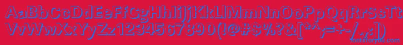 LinearshXboldRegular Font – Blue Fonts on Red Background