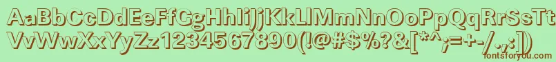 LinearshXboldRegular Font – Brown Fonts on Green Background