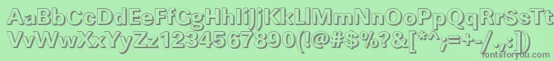 フォントLinearshXboldRegular – 緑の背景に灰色の文字