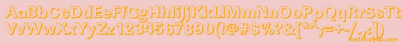 LinearshXboldRegular Font – Orange Fonts on Pink Background