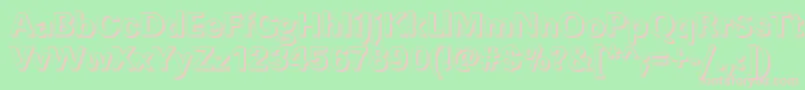Fonte LinearshXboldRegular – fontes rosa em um fundo verde