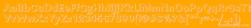 LinearshXboldRegular Font – Pink Fonts on Orange Background