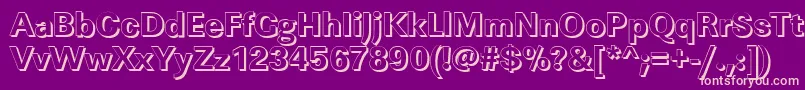 LinearshXboldRegular Font – Pink Fonts on Purple Background