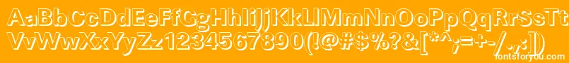 LinearshXboldRegular Font – White Fonts on Orange Background