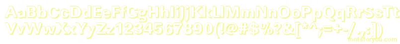 LinearshXboldRegular Font – Yellow Fonts on White Background