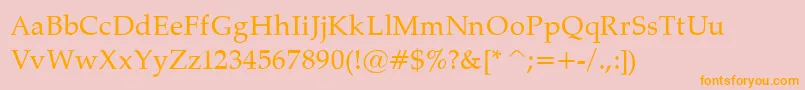Palat34 Font – Orange Fonts on Pink Background