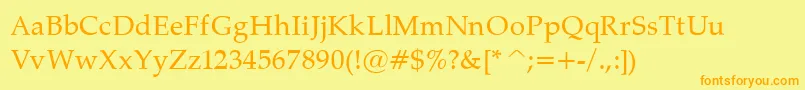 Palat34 Font – Orange Fonts on Yellow Background