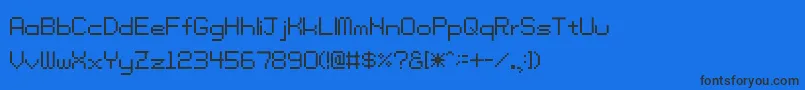 フォントTamaSs01 – 黒い文字の青い背景