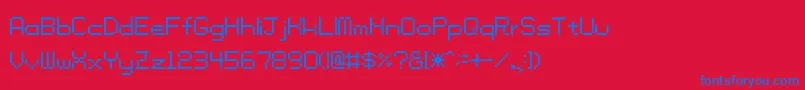 TamaSs01 Font – Blue Fonts on Red Background