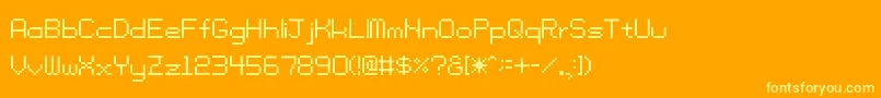 TamaSs01 Font – Yellow Fonts on Orange Background