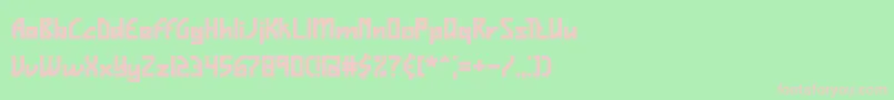フォントVigilanc – 緑の背景にピンクのフォント