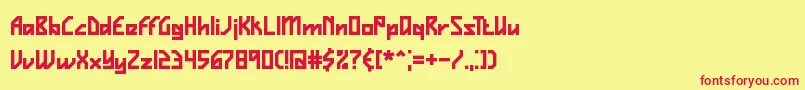 Vigilanc-fontti – punaiset fontit keltaisella taustalla