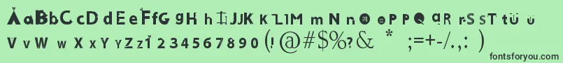 AlcalaFont Font – Black Fonts on Green Background