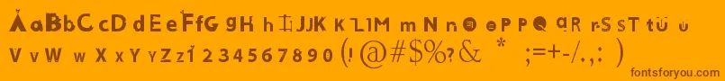 AlcalaFont Font – Brown Fonts on Orange Background