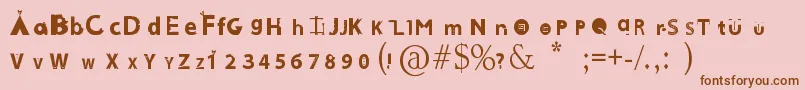 AlcalaFont Font – Brown Fonts on Pink Background