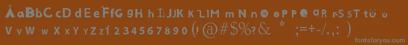 AlcalaFont Font – Gray Fonts on Brown Background