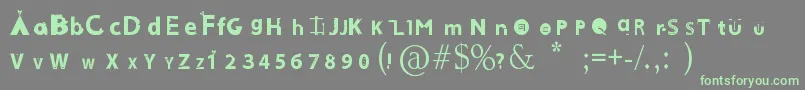 Шрифт AlcalaFont – зелёные шрифты на сером фоне