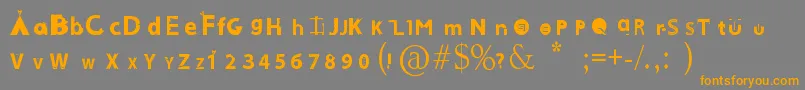 AlcalaFont Font – Orange Fonts on Gray Background
