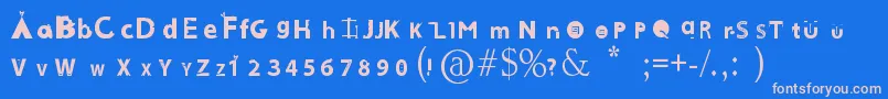 AlcalaFont Font – Pink Fonts on Blue Background