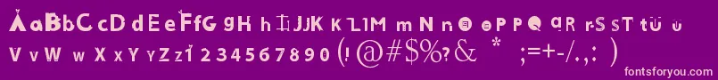 フォントAlcalaFont – 紫の背景にピンクのフォント