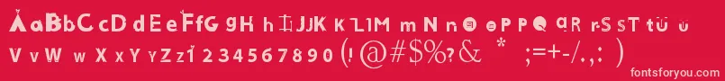 AlcalaFont Font – Pink Fonts on Red Background