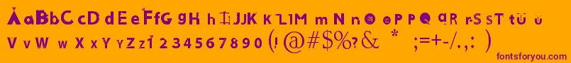 AlcalaFont Font – Purple Fonts on Orange Background