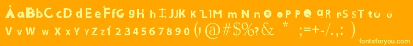 AlcalaFont Font – Yellow Fonts on Orange Background
