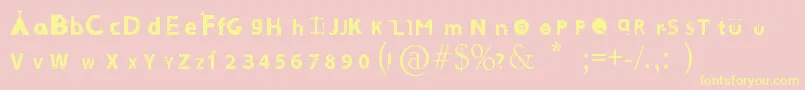 AlcalaFont Font – Yellow Fonts on Pink Background