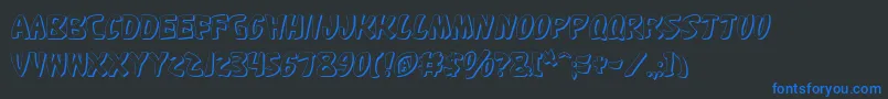 Katanfs Font – Blue Fonts on Black Background