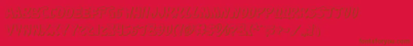 Katanfs Font – Brown Fonts on Red Background