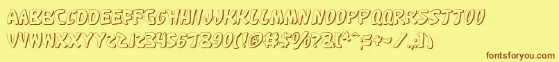 Katanfs Font – Brown Fonts on Yellow Background