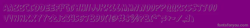 フォントKatanfs – 紫の背景に灰色の文字