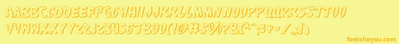 Katanfs Font – Orange Fonts on Yellow Background